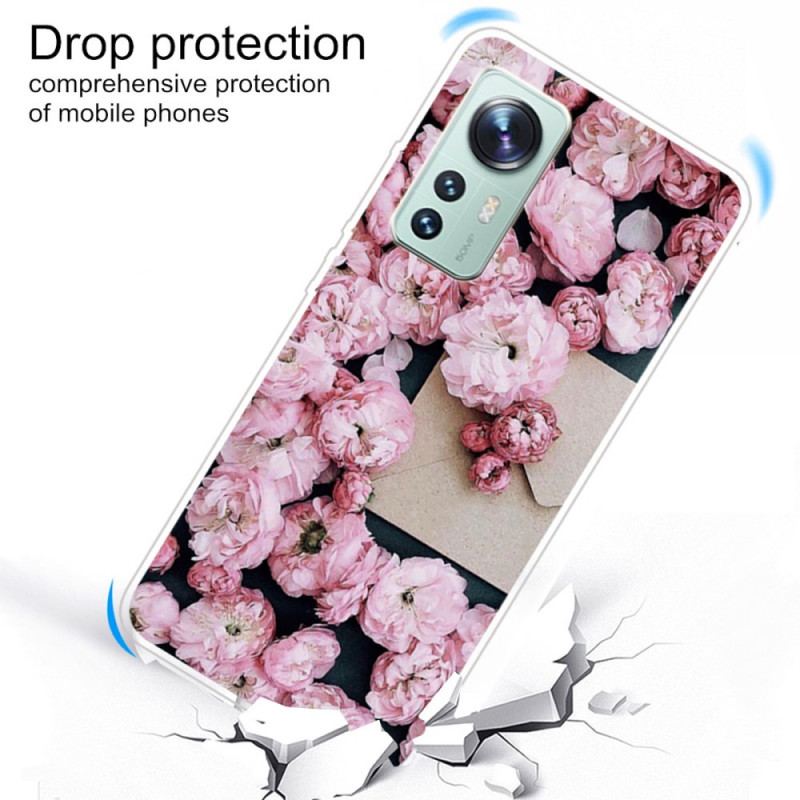 Cover Xiaomi 12 / 12X Silikone Blomster