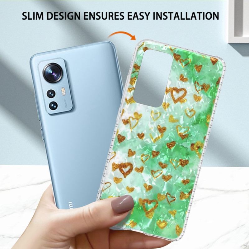 Cover Xiaomi 12 / 12X Stilfulde Hjerter