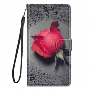 Flip Cover Xiaomi 12 / 12X Med Snor Strappy Floral