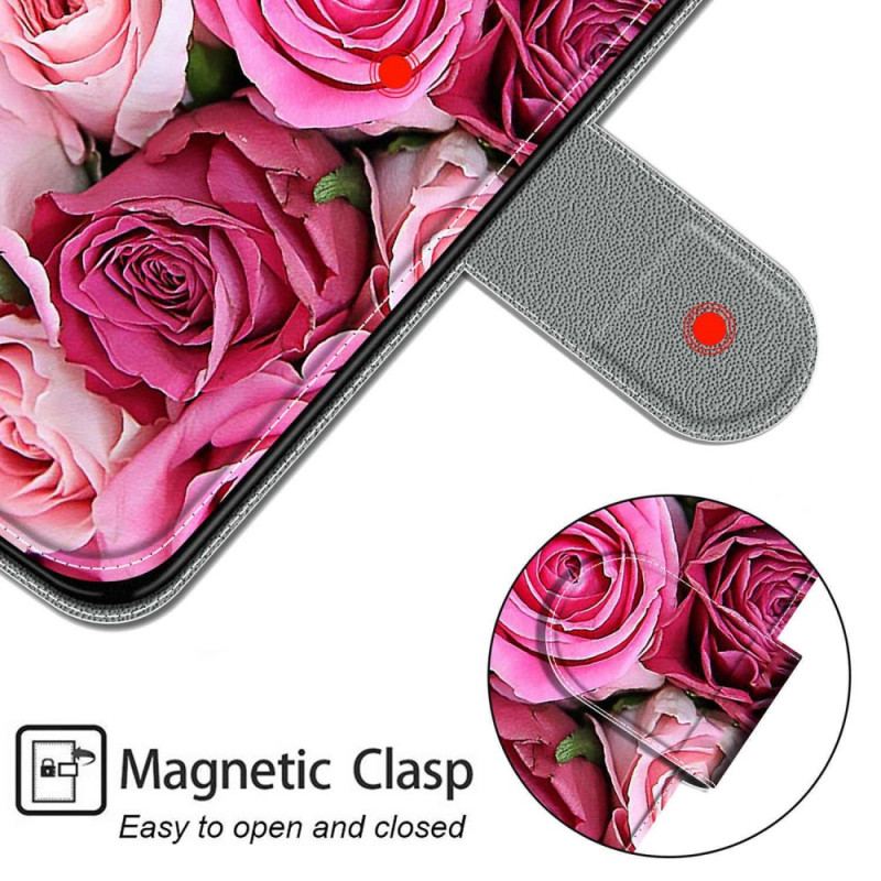 Flip Cover Xiaomi 12 / 12X Med Snor Strappy Floral