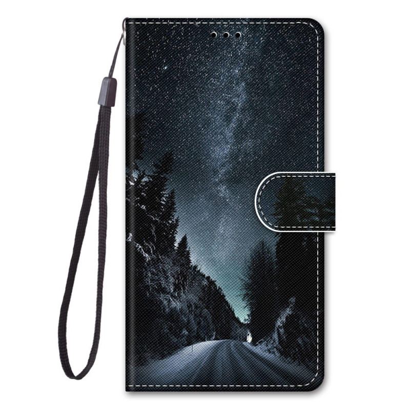 Flip Cover Xiaomi 12 / 12X Med Snor Strappy Sky