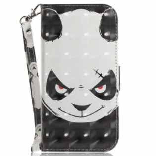 Flip Cover Xiaomi 12 / 12X Med Snor Vred Panda Med Snor