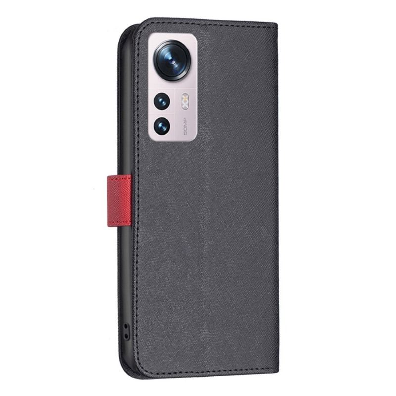 Flip Cover Xiaomi 12 / 12X Tofarvet Binfen Farve