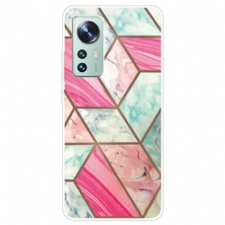 Mobilcover Xiaomi 12 / 12X Variabel Geometrisk Marmor