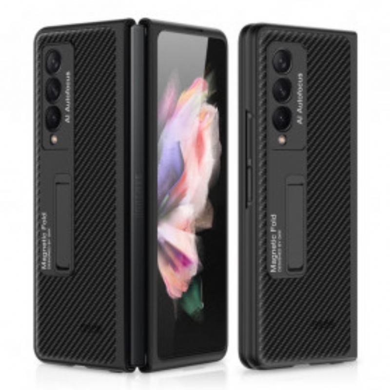 Cover Samsung Galaxy Z Fold 3 5G Carbon Fiber Support Gkk