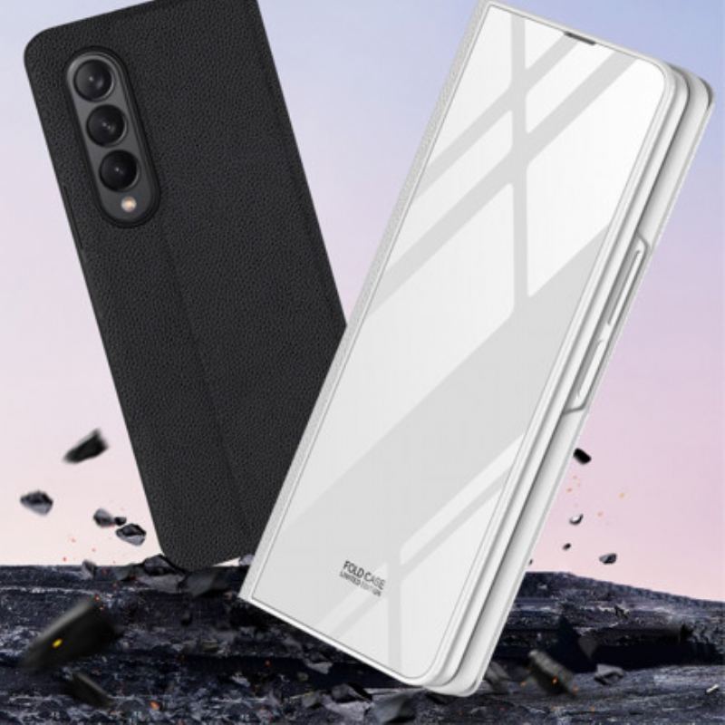 Cover Samsung Galaxy Z Fold 3 5G Flip Cover Gkk Carbon Hærdet Glas