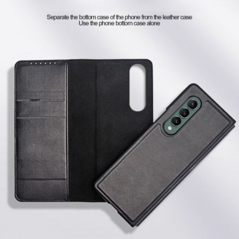 Cover Samsung Galaxy Z Fold 3 5G Flip Cover Skin-touch Split Læder