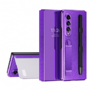 Cover Samsung Galaxy Z Fold 3 5G Flip Cover Spejlpenholder Og Rem