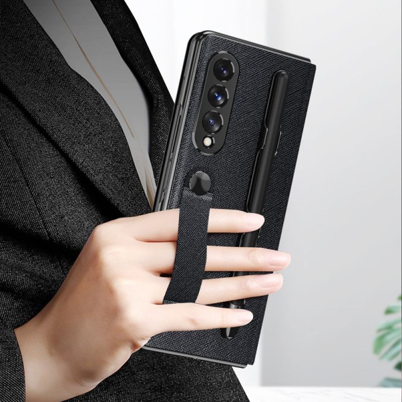 Cover Samsung Galaxy Z Fold 3 5G Flip Cover Spejlpenholder Og Rem