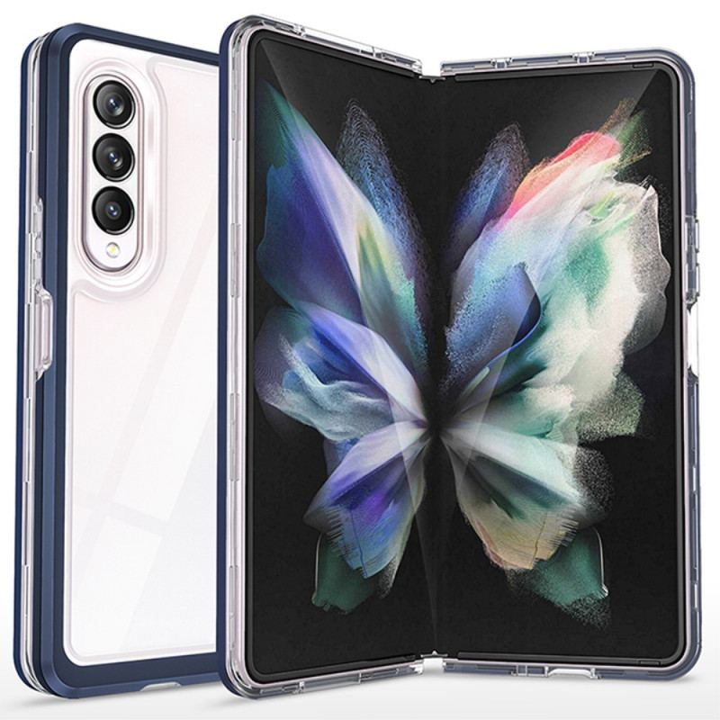 Cover Samsung Galaxy Z Fold 3 5G Gennemsigtige Hybridfarvede Kanter