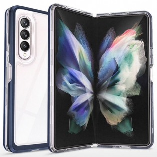 Cover Samsung Galaxy Z Fold 3 5G Gennemsigtige Hybridfarvede Kanter