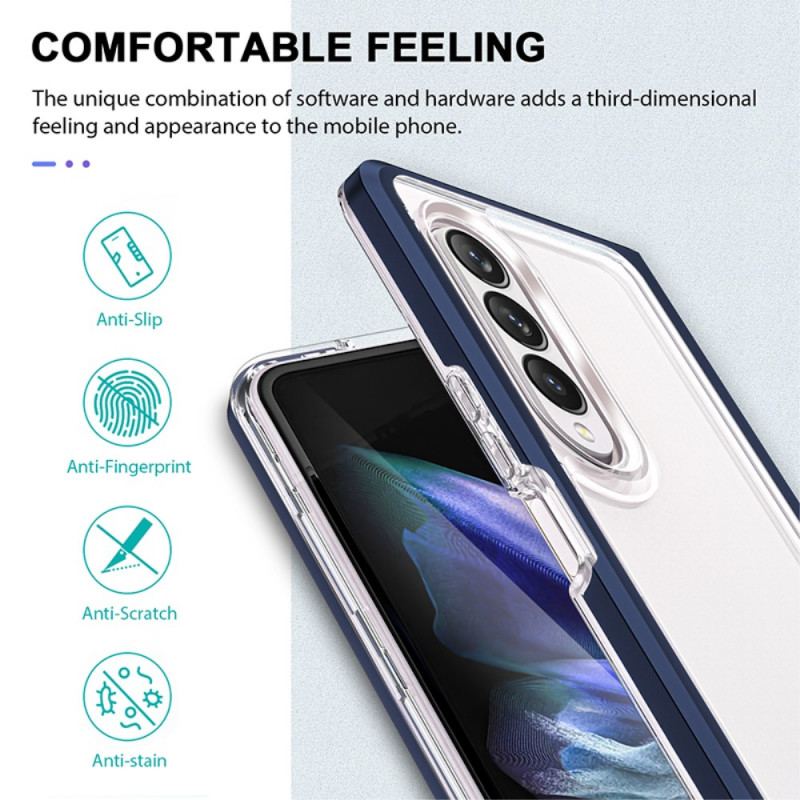 Cover Samsung Galaxy Z Fold 3 5G Gennemsigtige Hybridfarvede Kanter