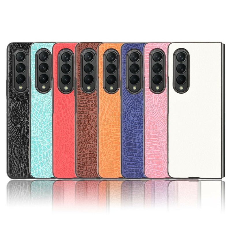 Cover Samsung Galaxy Z Fold 3 5G Imiteret Krokodille Læder