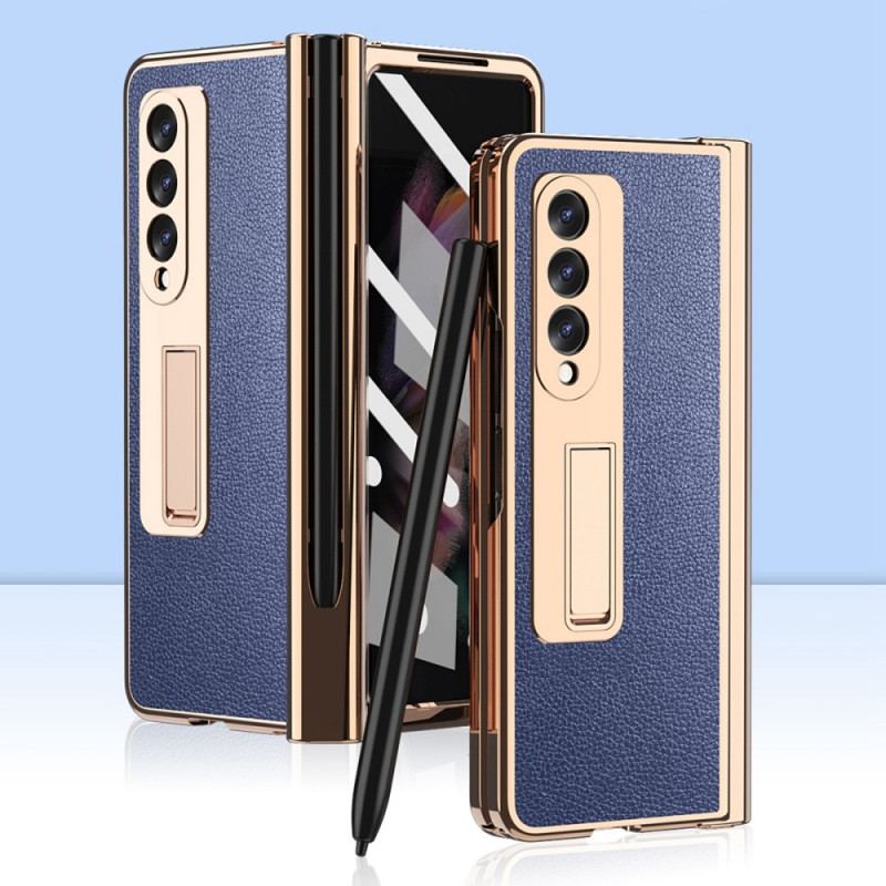 Cover Samsung Galaxy Z Fold 3 5G Multifunktions Litchi-læder