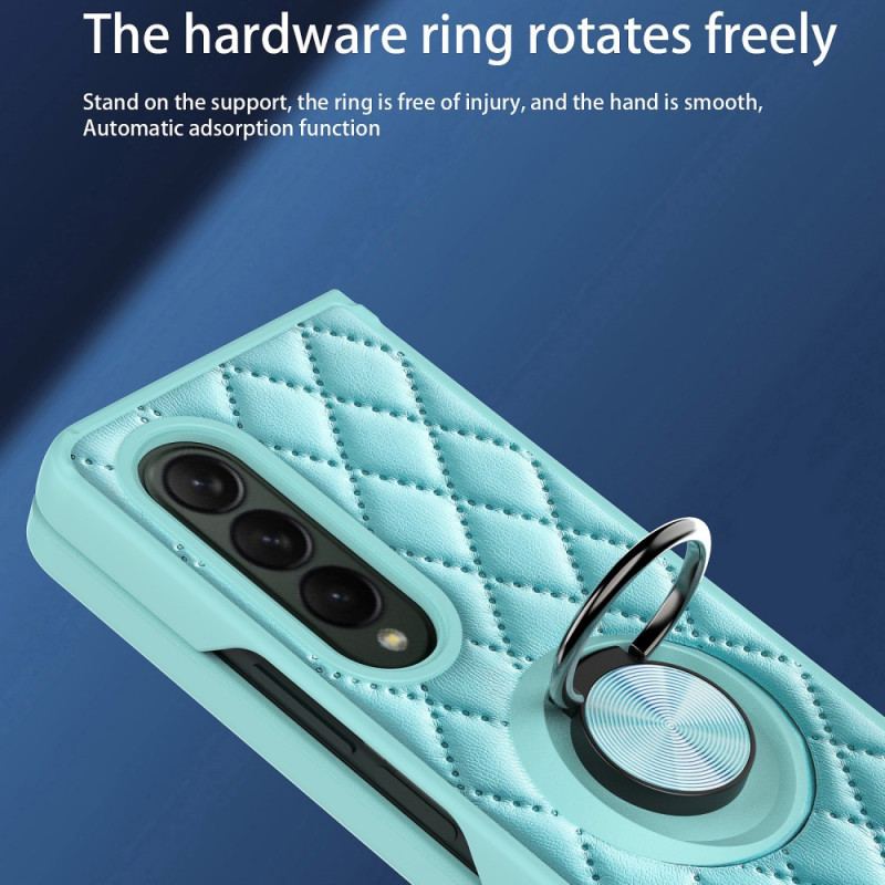 Cover Samsung Galaxy Z Fold 3 5G Polstret Med Ring-support