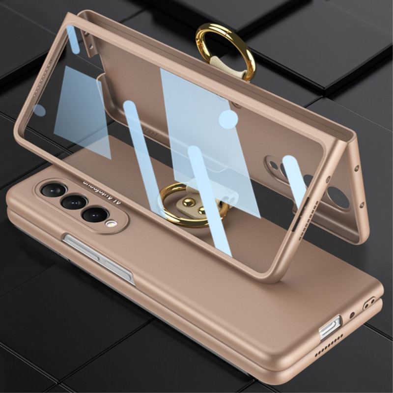 Cover Samsung Galaxy Z Fold 3 5G Ring-support Og Skærmbeskytter Gkk