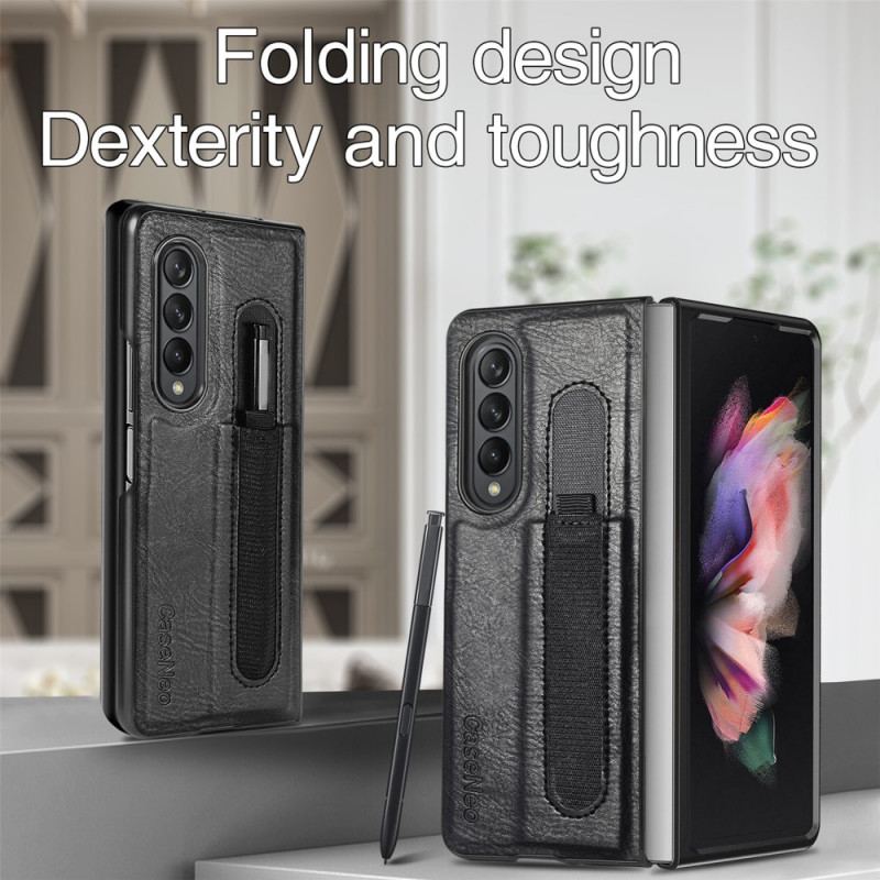 Cover Samsung Galaxy Z Fold 3 5G Style Læder Stylus Holder Caseneo