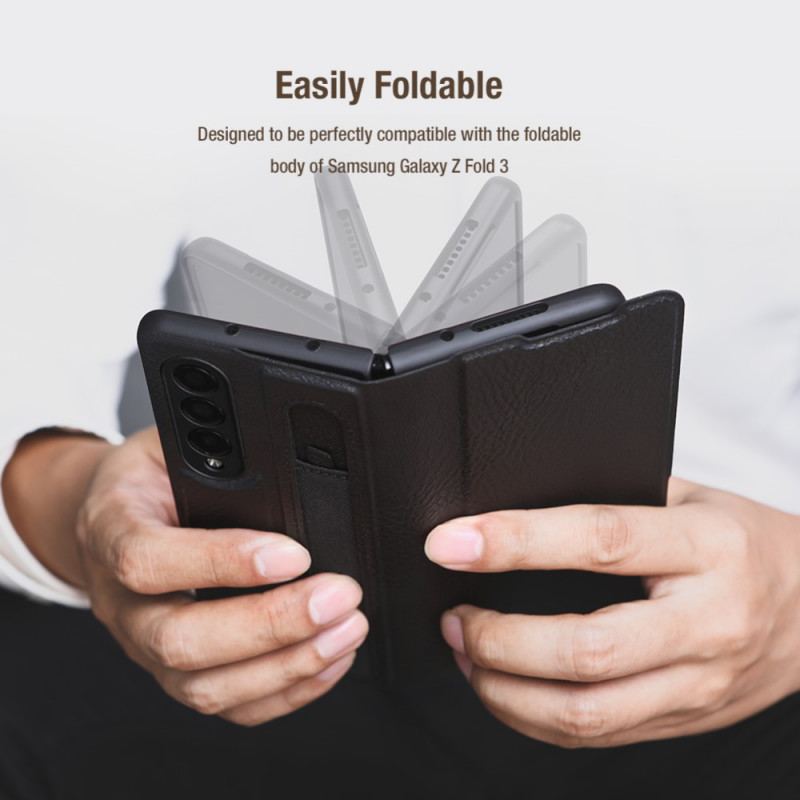 Flip Cover Samsung Galaxy Z Fold 3 5G Imiteret Læder Nillkin