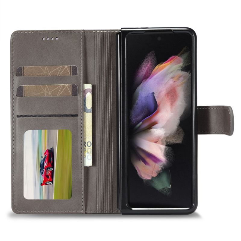 Flip Cover Samsung Galaxy Z Fold 3 5G Lc.imeeke Lædereffekt