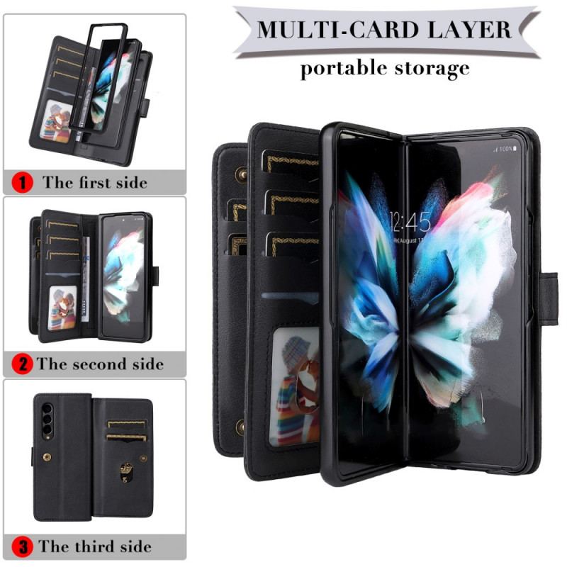 Flip Cover Samsung Galaxy Z Fold 3 5G Multifunktions Business Møntpung