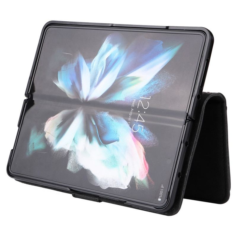 Flip Cover Samsung Galaxy Z Fold 3 5G Multifunktions Nitte Og Snor