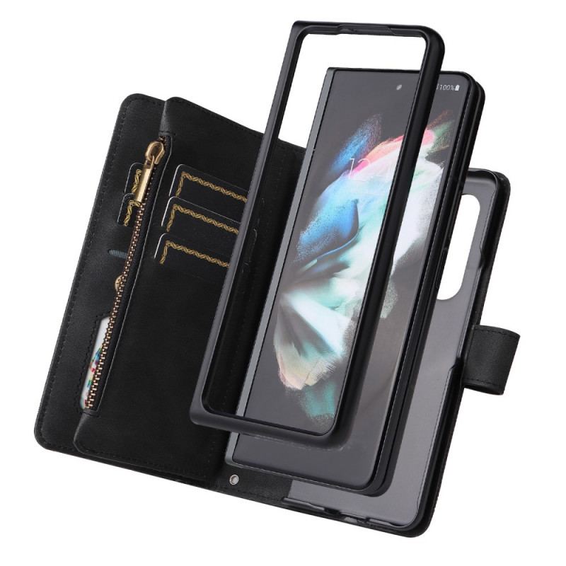 Flip Cover Samsung Galaxy Z Fold 3 5G Multifunktions Nitte Og Snor