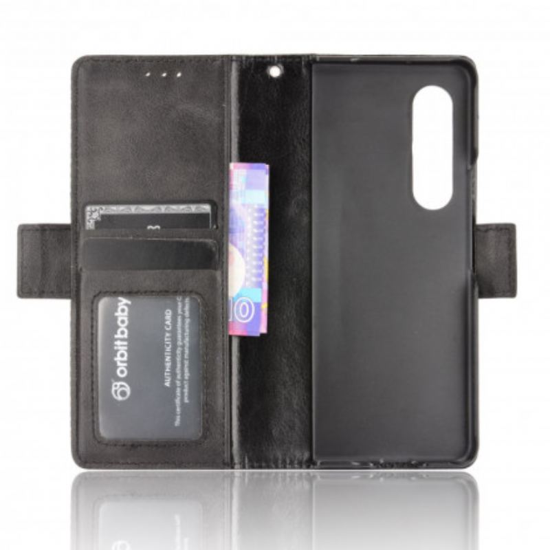 Flip Cover Samsung Galaxy Z Fold 3 5G Stiliseret Lædereffekt