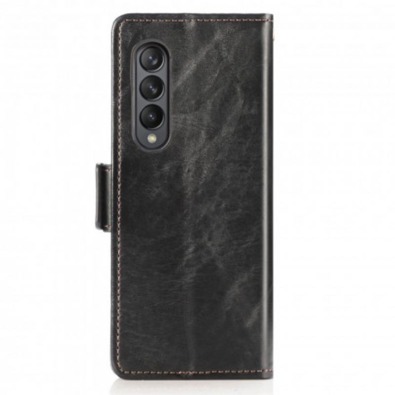 Flip Cover Samsung Galaxy Z Fold 3 5G Tofarvet Dobbeltlås