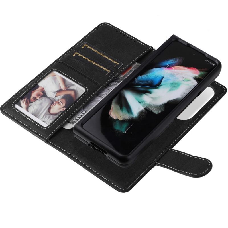 Flip Cover Samsung Galaxy Z Fold 3 5G Vintage Aftagelig