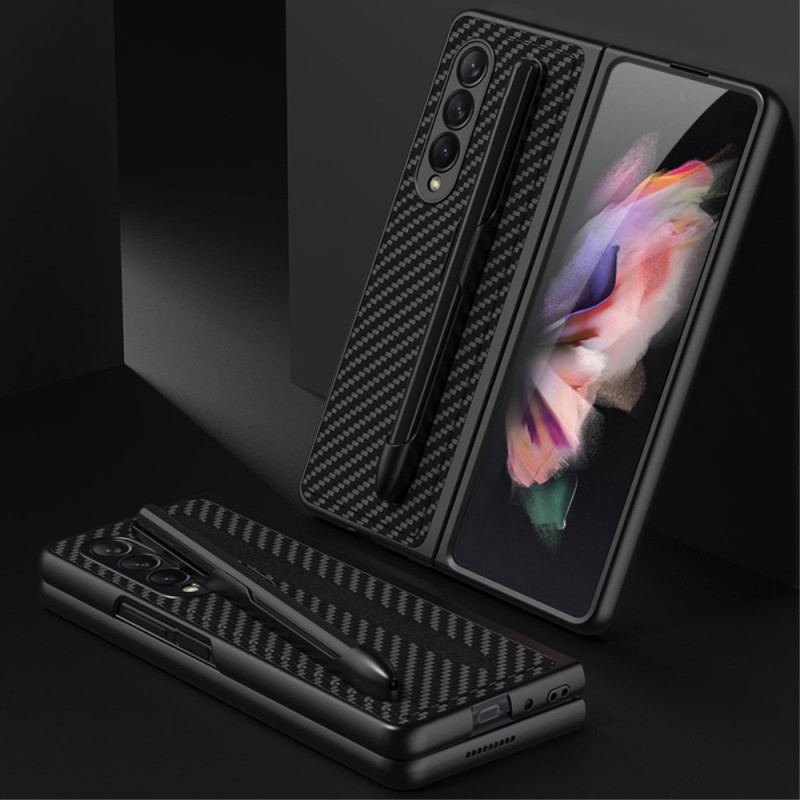 Mobilcover Samsung Galaxy Z Fold 3 5G Carbon Fiber Stylus Holder Gkk