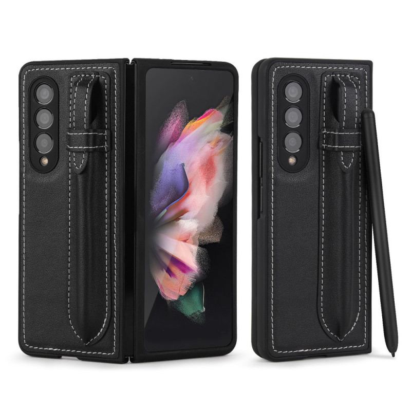 Mobilcover Samsung Galaxy Z Fold 3 5G Penholder I Ægte Læder