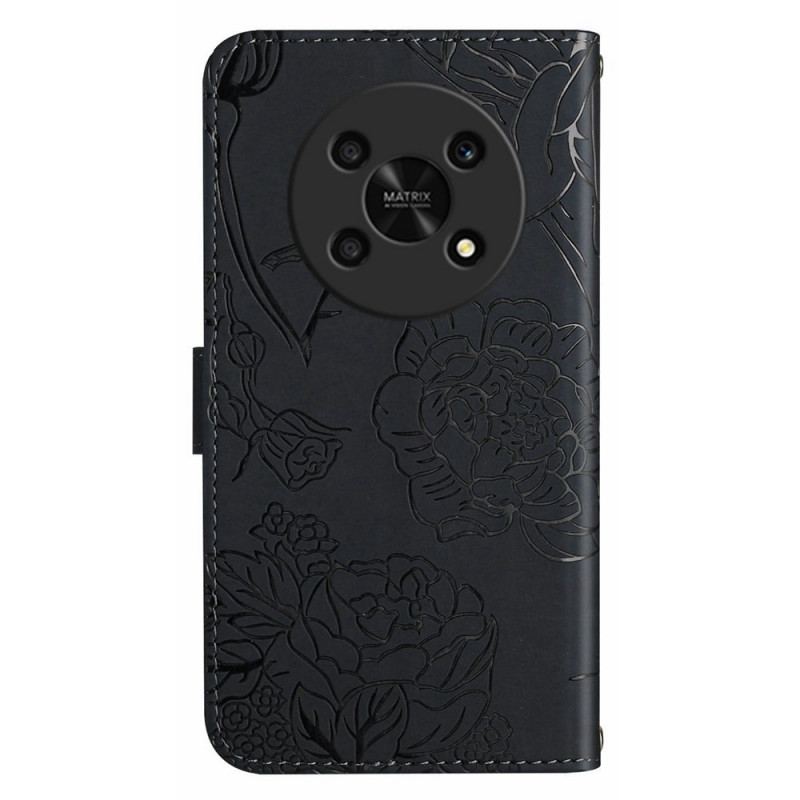 Flip Cover Honor Magic 4 Lite 5G Sommerfugle Og Snor