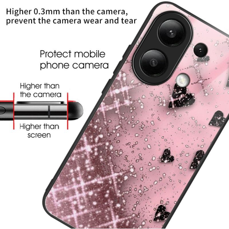 Cover Til Xiaomi Redmi Note 13 4g Pink Love Hærdet Glas