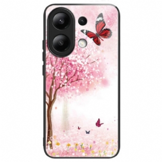 Cover Xiaomi Redmi Note 13 4g Kirsebærblomster Af Hærdet Glas