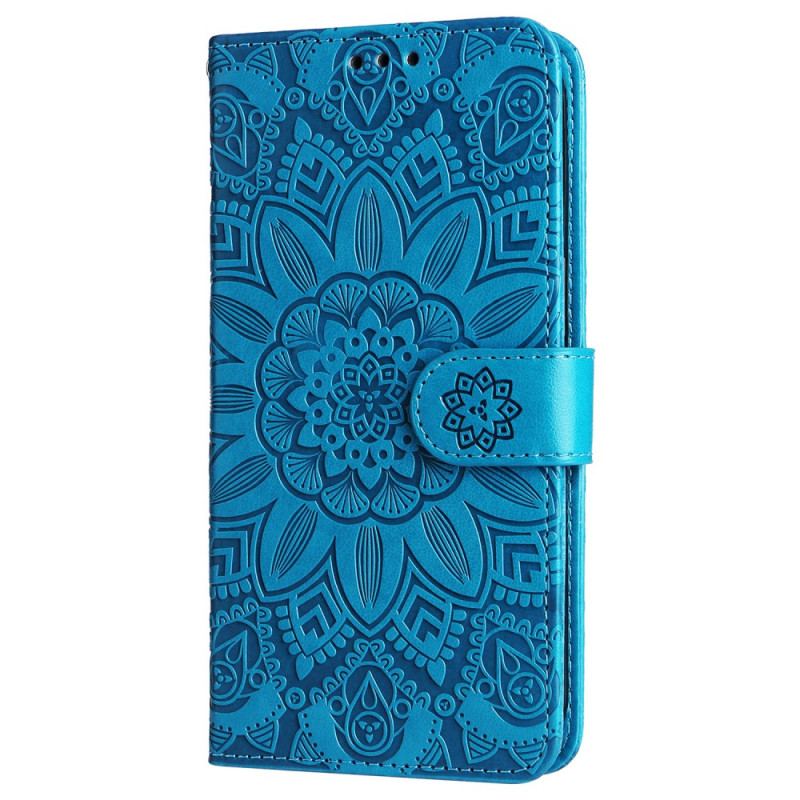 Flip Cover Til Xiaomi Redmi Note 13 4g Blomstermandala Med Rem