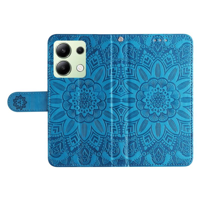 Flip Cover Til Xiaomi Redmi Note 13 4g Blomstermandala Med Rem