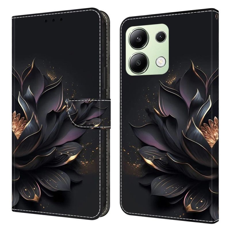 Flip Cover Til Xiaomi Redmi Note 13 4g Lilla Lotus