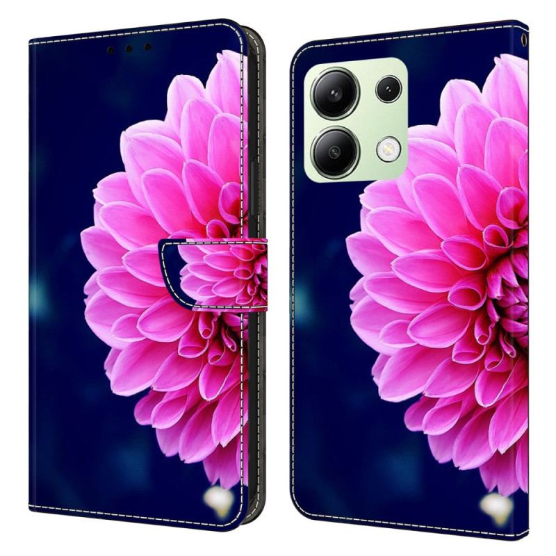 Flip Cover Til Xiaomi Redmi Note 13 4g Lyserød Blomst