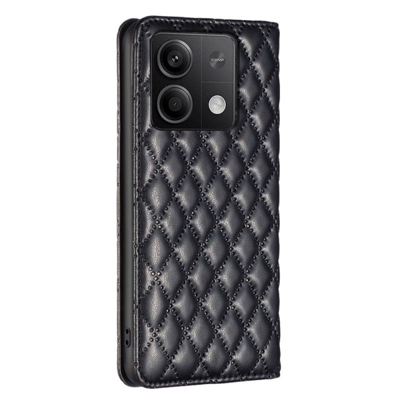 Flip Cover Til Xiaomi Redmi Note 13 4g Quiltet Binfen Farve