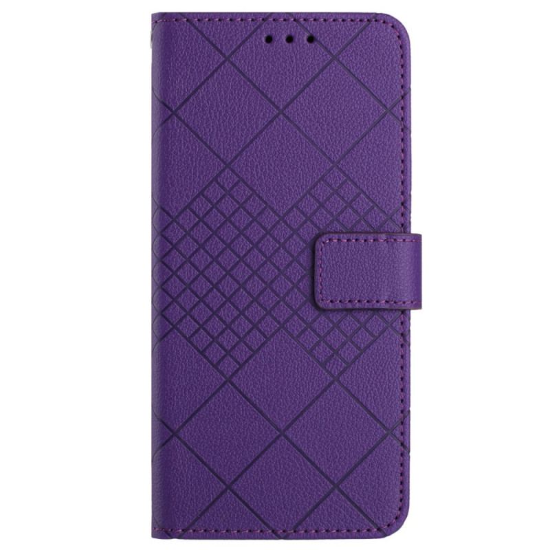 Flip Cover Til Xiaomi Redmi Note 13 4g Strappy Diamond Mønster