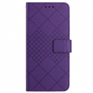 Flip Cover Til Xiaomi Redmi Note 13 4g Strappy Diamond Mønster