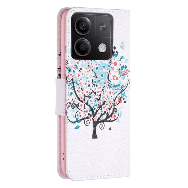 Flip Cover Xiaomi Redmi Note 13 4g Blomstrende Træ