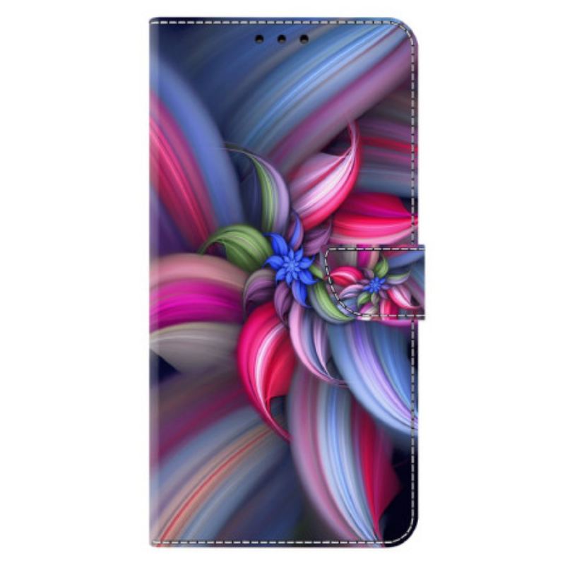 Flip Cover Xiaomi Redmi Note 13 4g Farverige Blomster