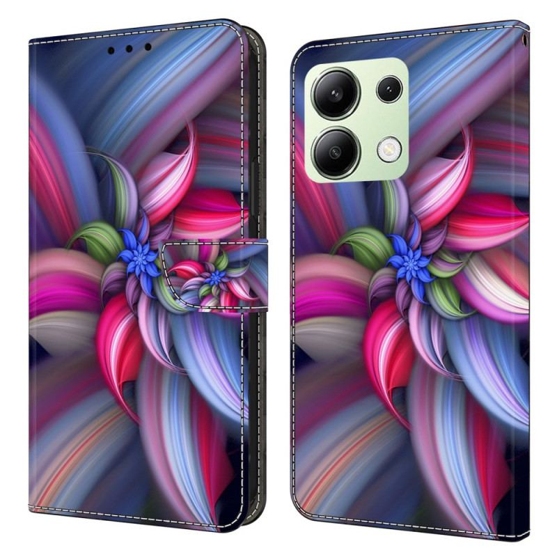 Flip Cover Xiaomi Redmi Note 13 4g Farverige Blomster