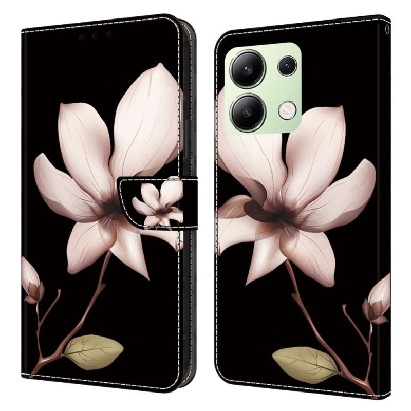 Flip Cover Xiaomi Redmi Note 13 4g Lyserød Blomst