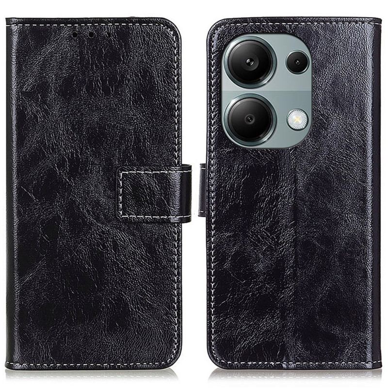 Flip Cover Xiaomi Redmi Note 13 4g Skinnende Kunstlæder