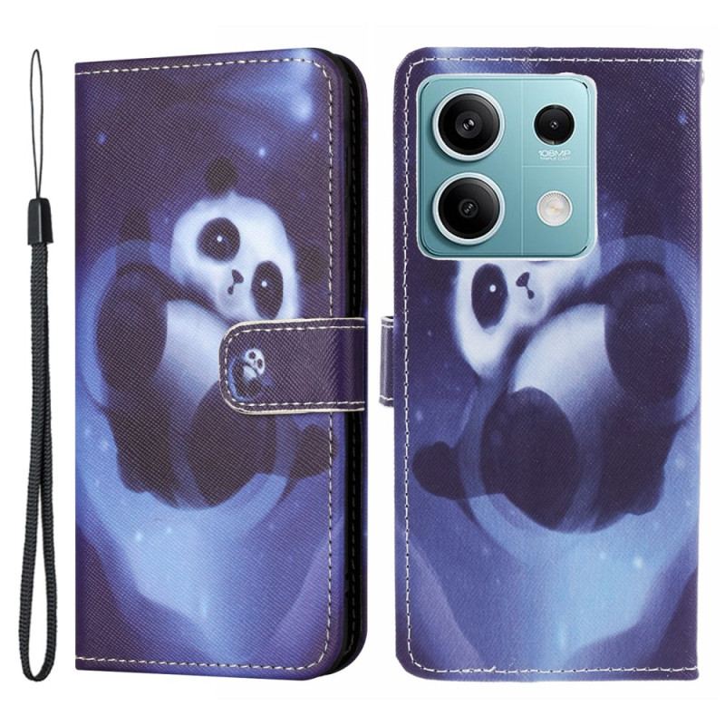 Flip Cover Xiaomi Redmi Note 13 4g Space Panda Strap