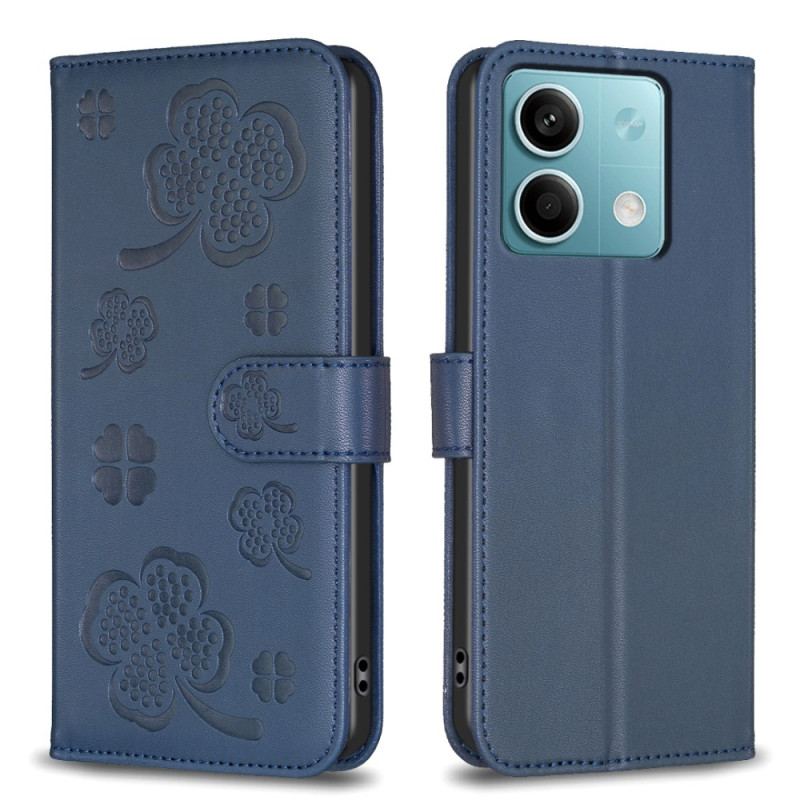 Læder Cover Xiaomi Redmi Note 13 4g Telefon Etui Kløver