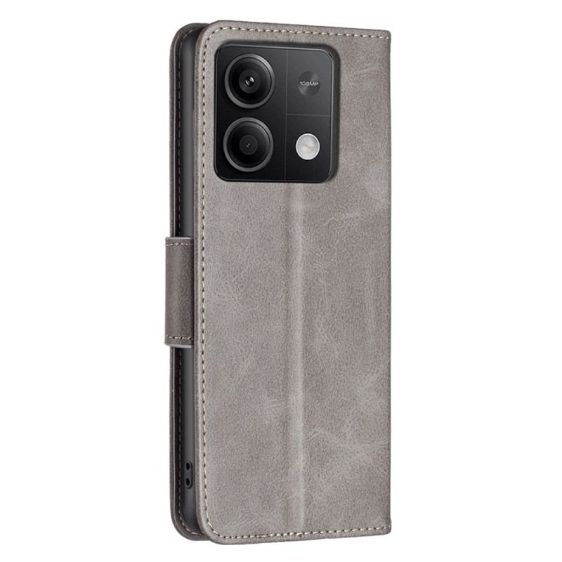 Læder Cover Xiaomi Redmi Note 13 4g Telefon Etui Støtte Og Snor