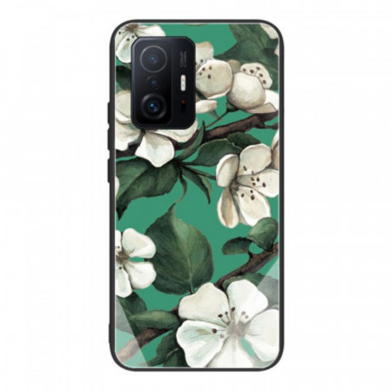 Cover Xiaomi 11T / 11T Pro Blomstrende Træ Hærdet Glas